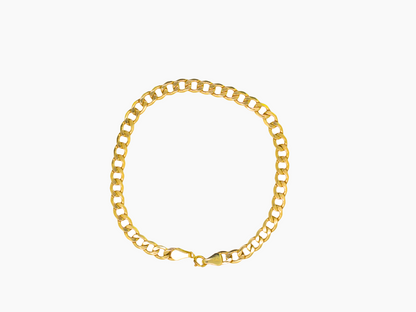 Cuban Bracelet 18K Yellow Gold: Iconic Glamour