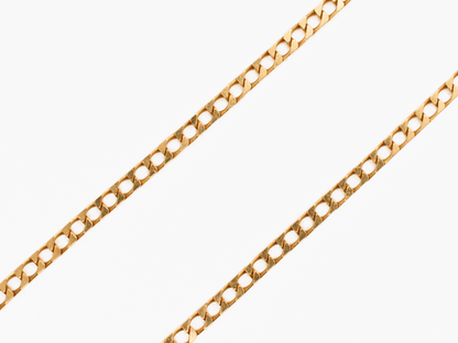 Square Curb Chain: 18K Yellow Gold Brilliance