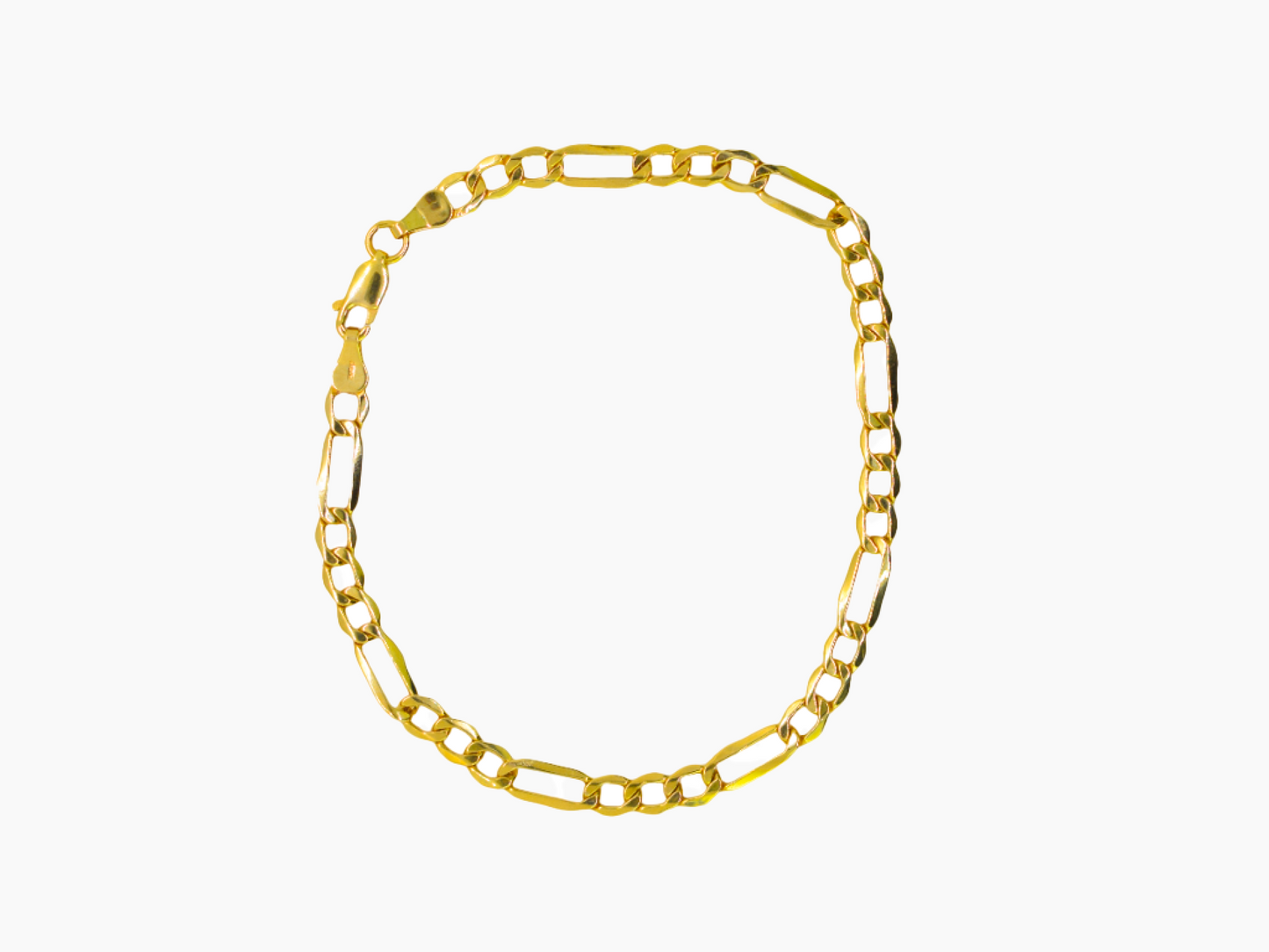 Figaro Bracelet 18K Yellow Gold: Timeless Sophistication