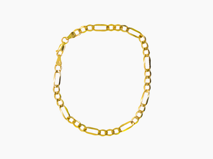 Figaro Bracelet 18K Yellow Gold: Timeless Sophistication