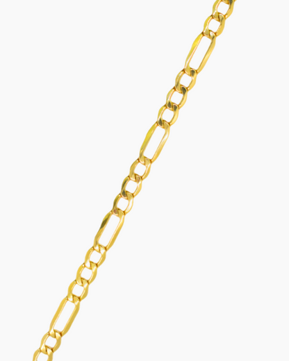 Figaro Bracelet 18K Yellow Gold: Timeless Sophistication