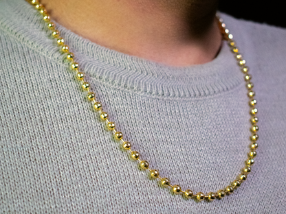 Bold Ball Chain 18K Yellow Gold - Make a Statement!