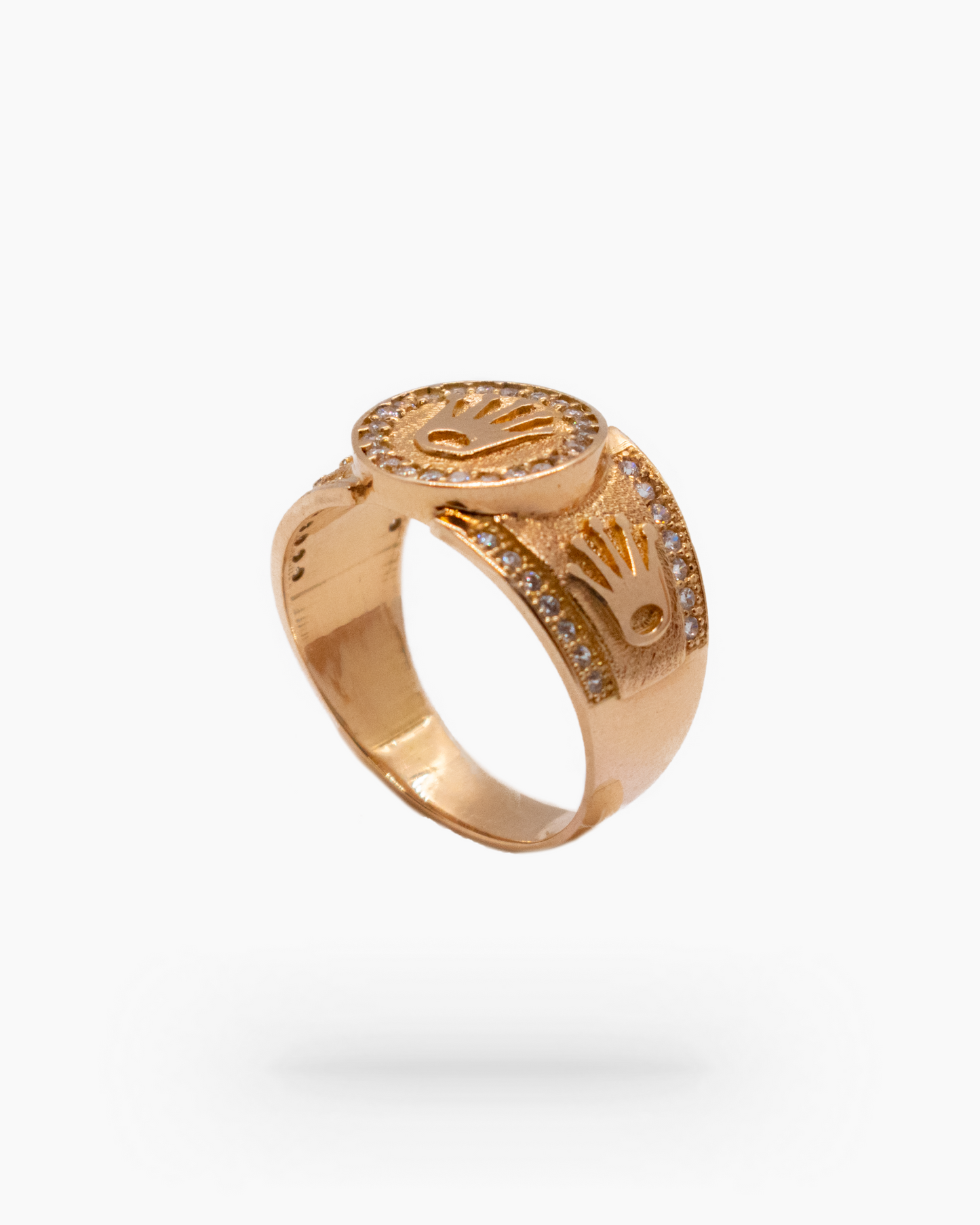 Crown Ring 18K Yellow Gold Men: Majestic Authority