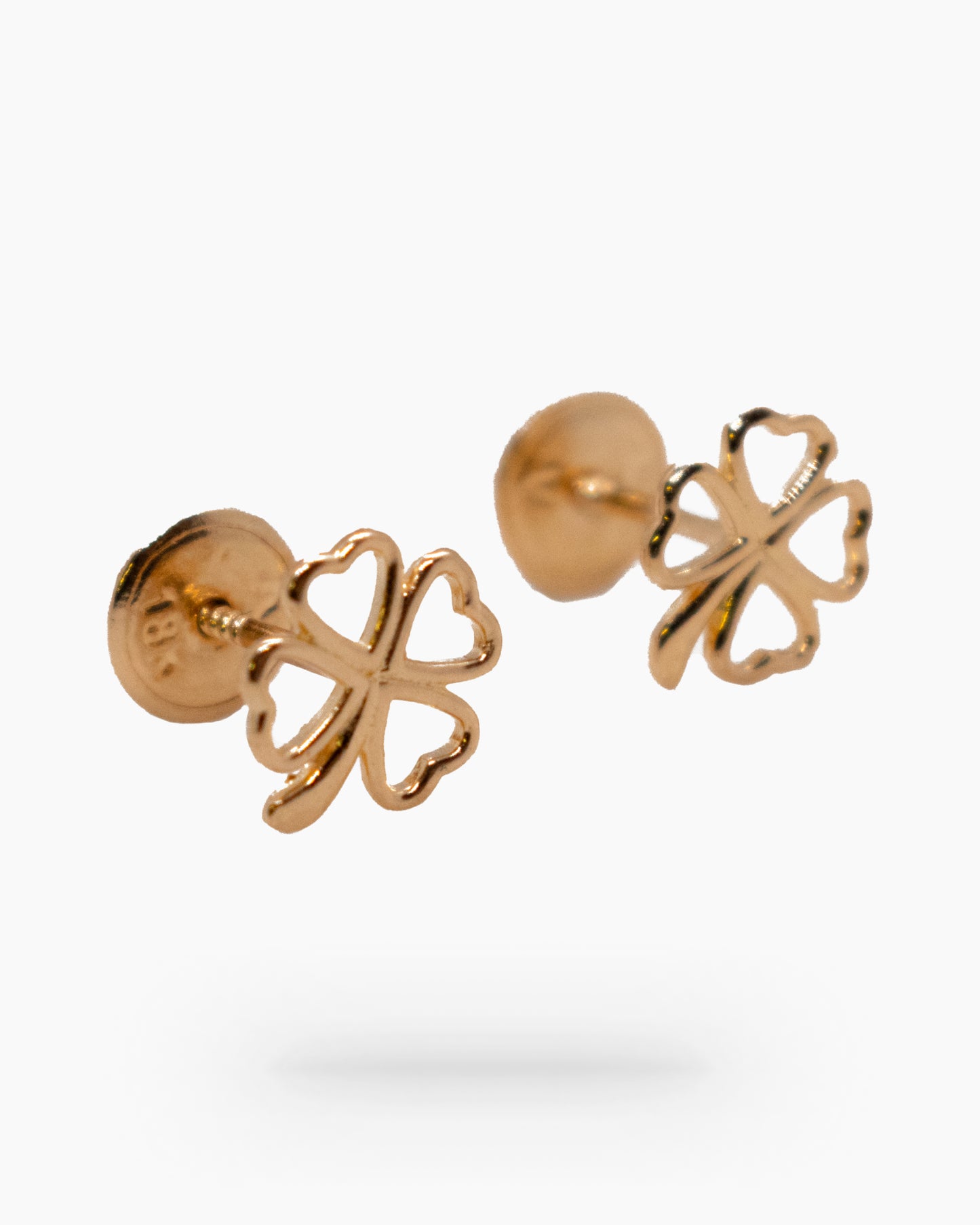 Clover 18K Yellow Gold Earrings: Lucky Glamour