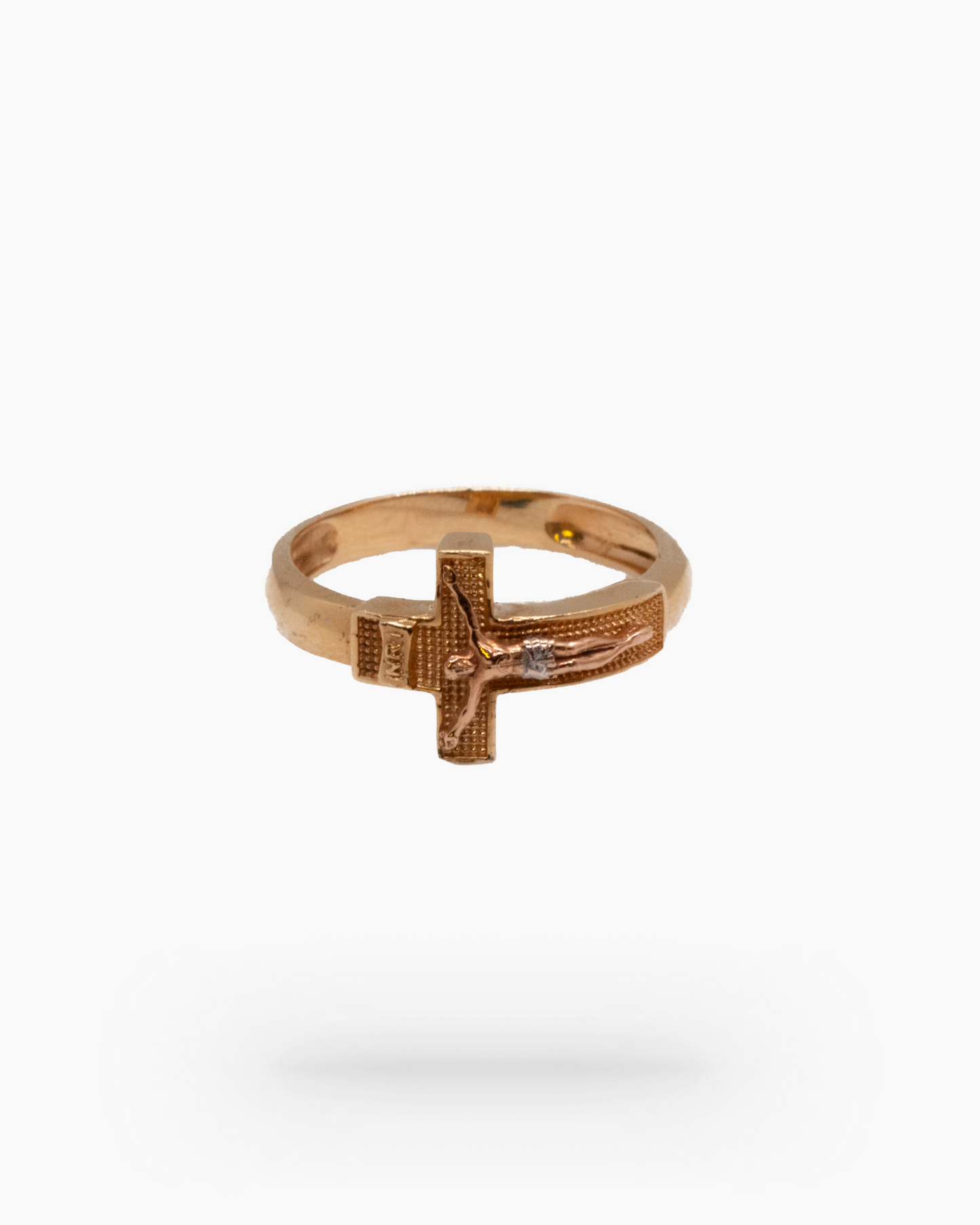 Cross Ring 18K Yellow Gold Men: Symbolic Strength