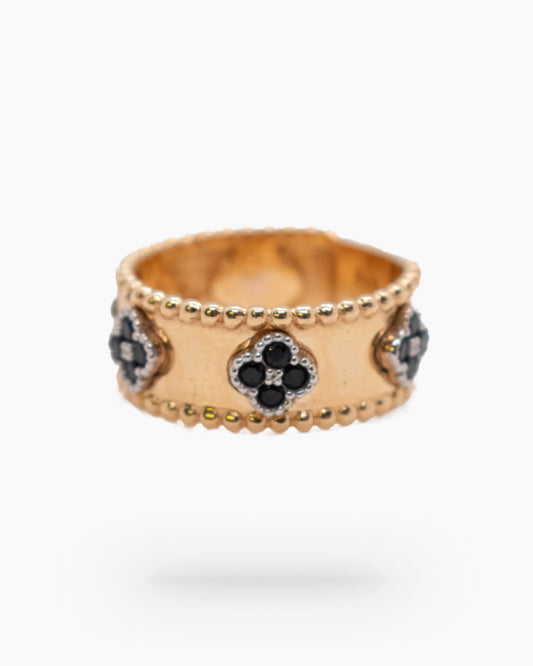 Cross Ring 18K Yellow Gold Women: Graceful Faith